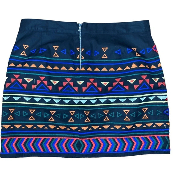 Sam Edelman Aztec Beaded Print Skirt  Sz: 12 - Picture 4 of 10